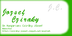 jozsef cziraky business card